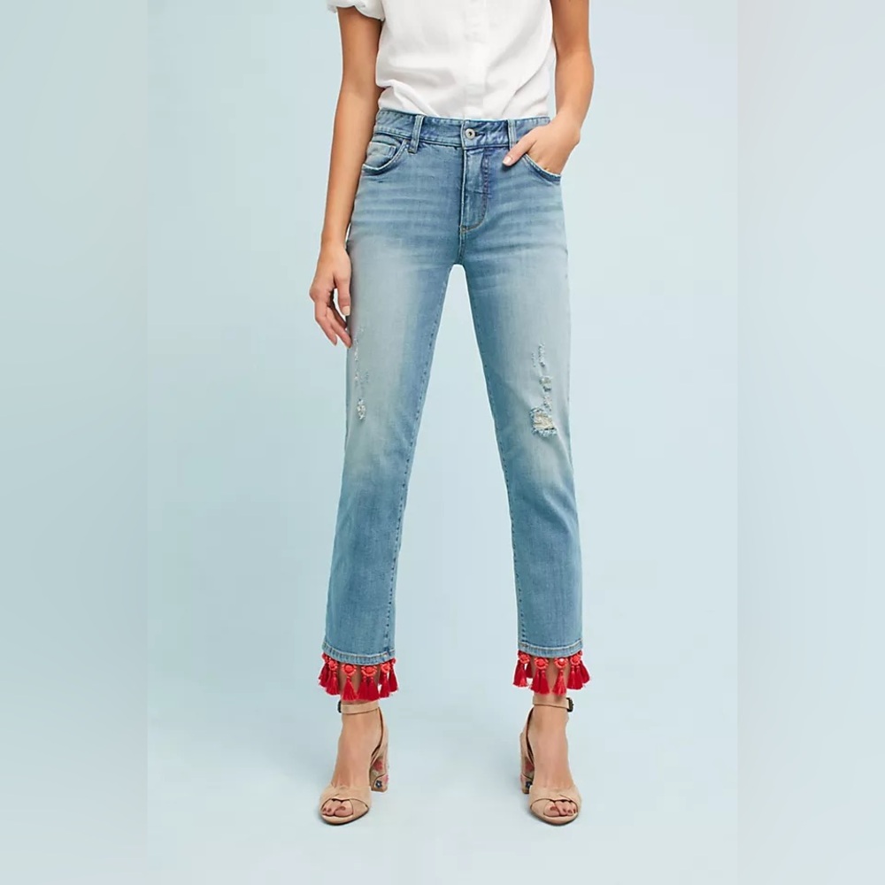 Pilcro and the Letterpress Light Blue Straight Leg Jeans